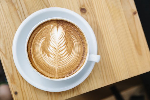 Cappuccino on a Wooden Table