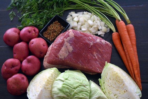Corned Beef and Cabbage Ingredients