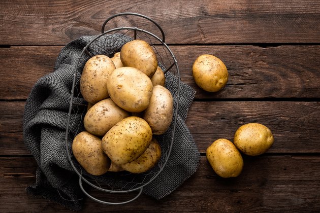 Potatoes in basket