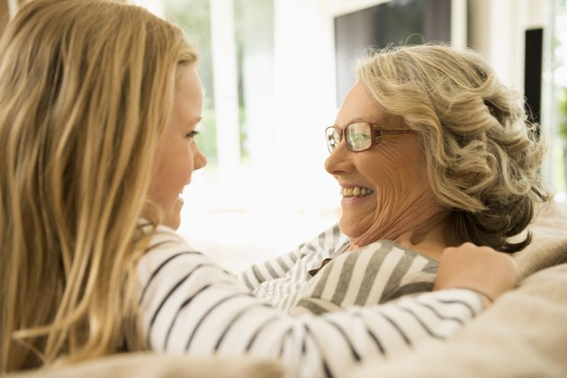 Grandmother and granddaughter bonding