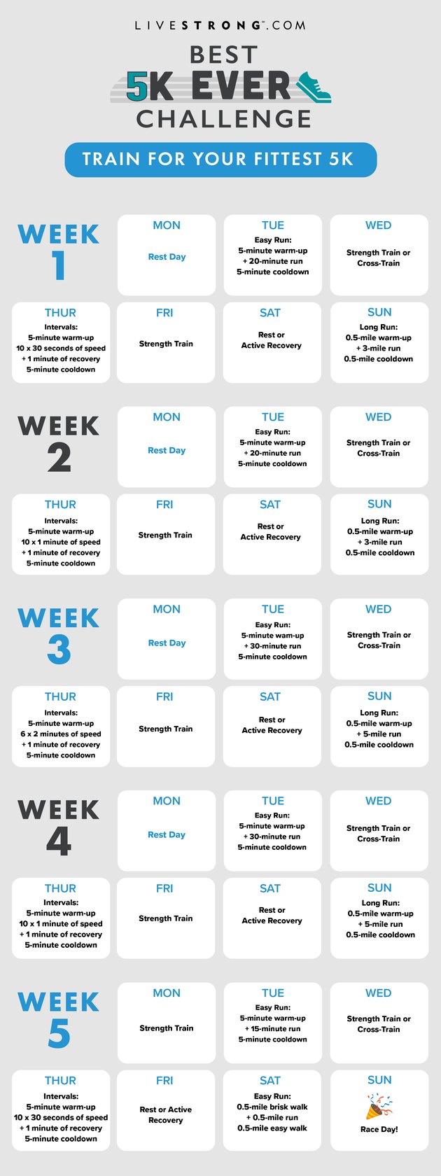 best 5K ever challenge fittest 5K training plan