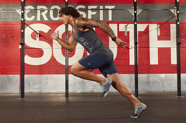 Man performing CrossFit sprints.
