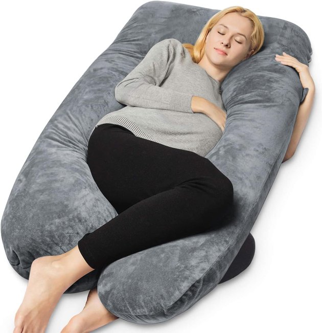 Frida Mom Adjustable Keep-Cool Pregnancy Pillow U,C,L, and I Shaped Full  Body Maternity Pillow for Comfortable Sleep, Support for Belly, Hips +  Legs