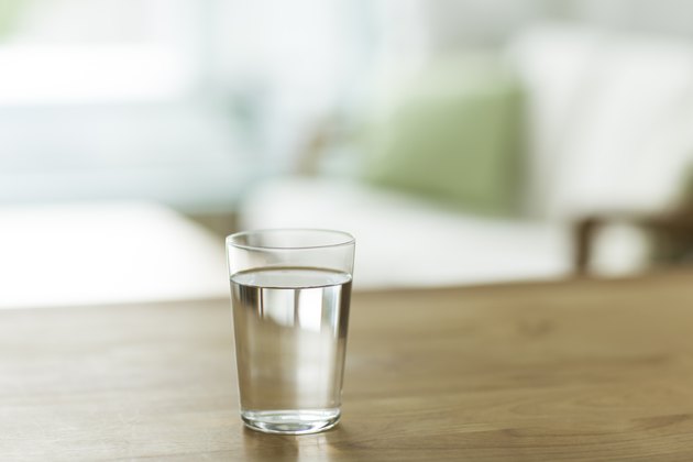 Glass with the water