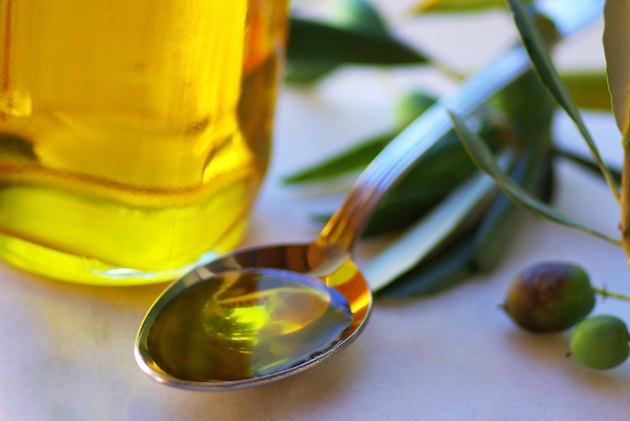 Oliveoil and olives.