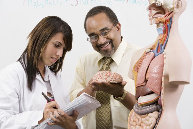 Teacher and Student in Science Lab