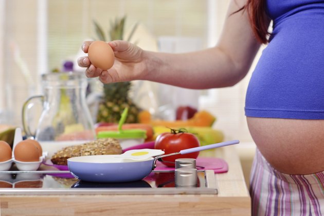 pregnant women in the kitchen
