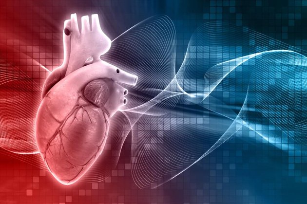 3D render of a medical background with a heart