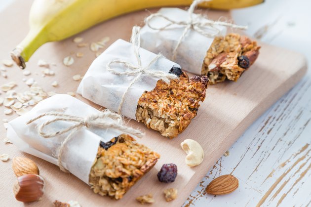 Granola bars and ingredients