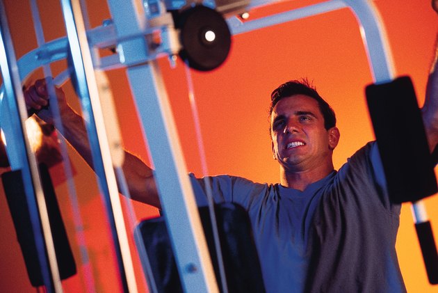 Man lifting weights
