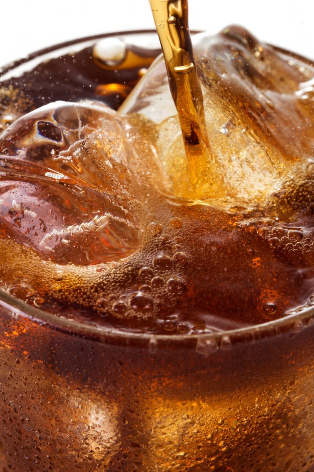 glass with coke