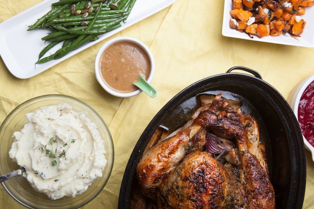 Thanksgiving dinner roast turkey