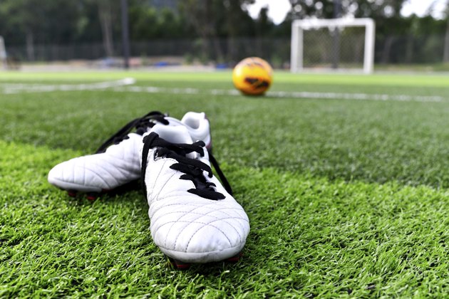 soccer ball and shoes