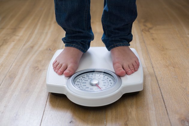 Person standing on scales