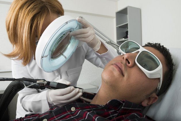 Hair removing with laser