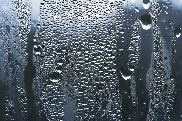 Water drops on glass