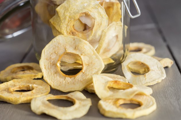 dried Apple Rings in a Jar
