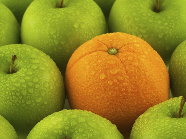 Wet Apples and Orange