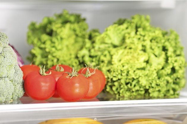 Various vegetable in refrigerator