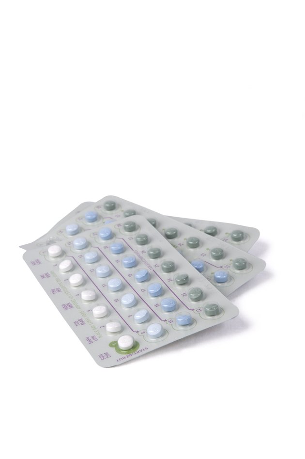 Stack of birth control pills
