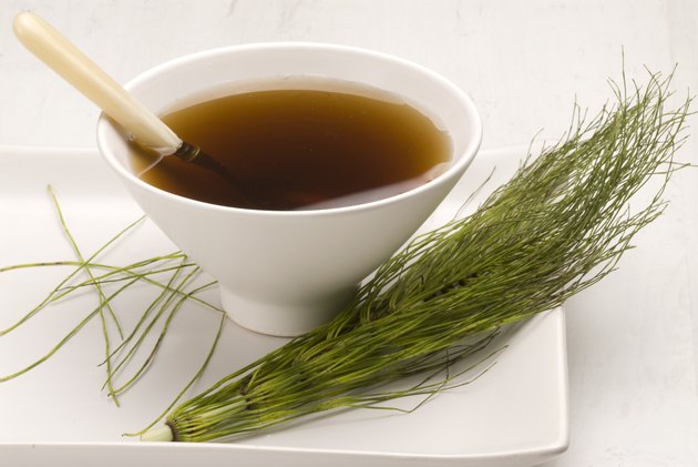 Herbal tea. Horsetail infusion.