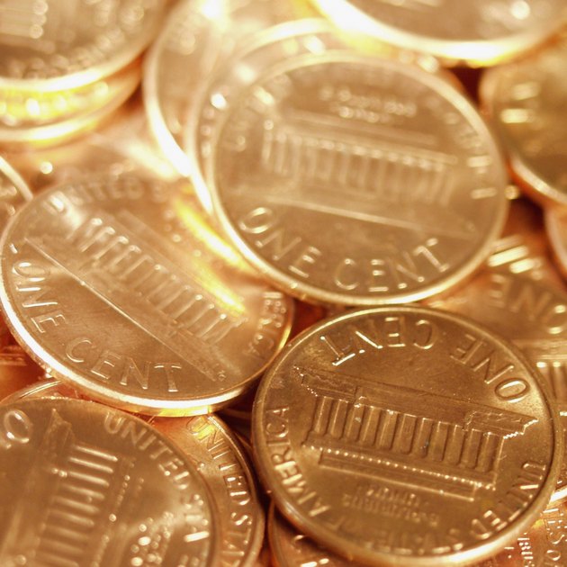 American coins scattered