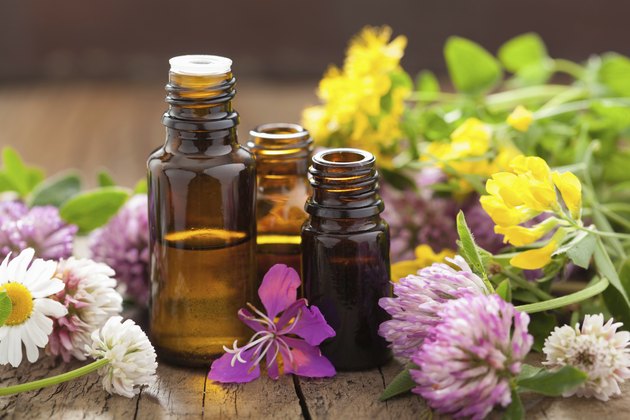 essential oils and medical flowers herbs