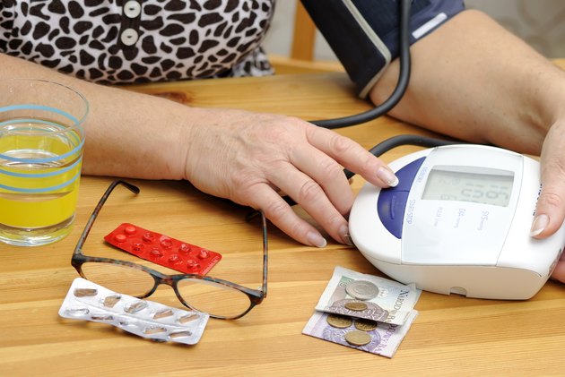 Checking blood pressure