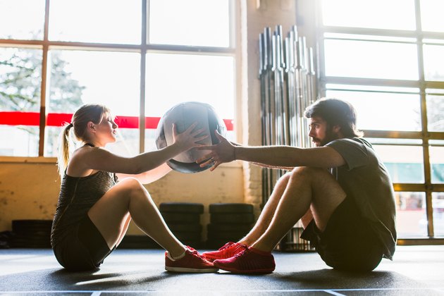 Ab Crunches with Medicine Ball