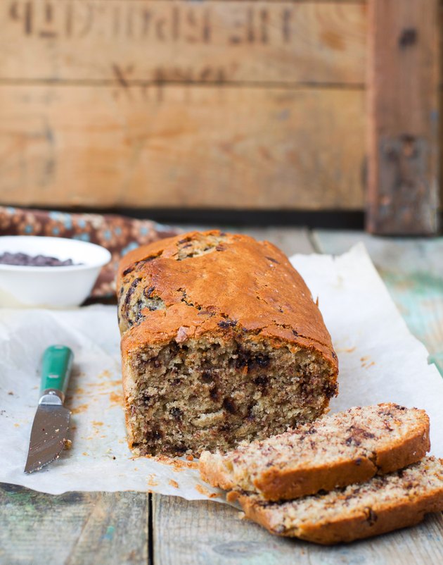 banana bread with chocolate