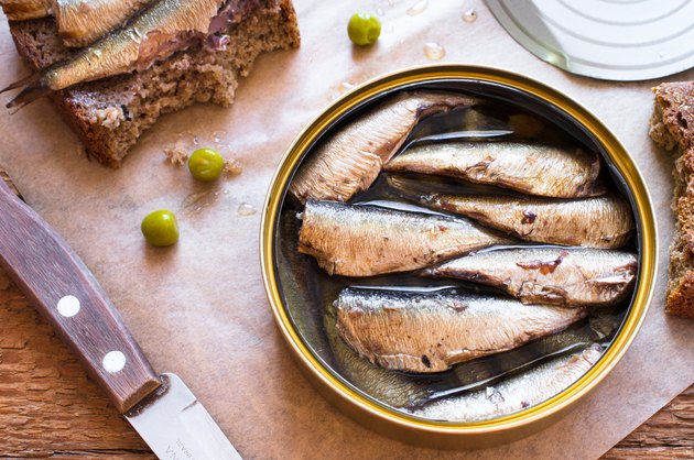 Tin can of sprats, sardines