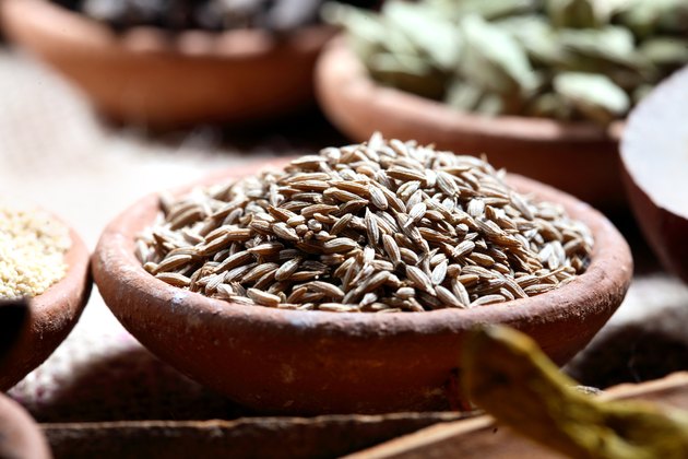 Close up of cumin seeds