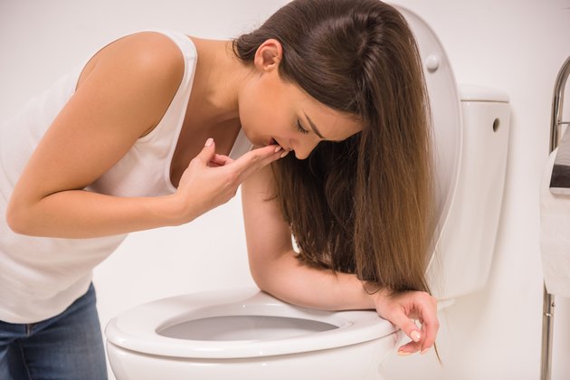 Woman in toilet