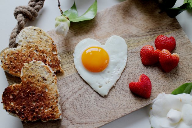 Heart Valentine's day breakfast