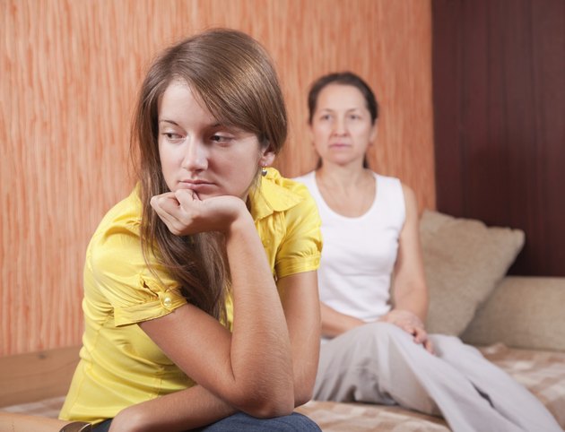 teenager daughter and mother after quarrel