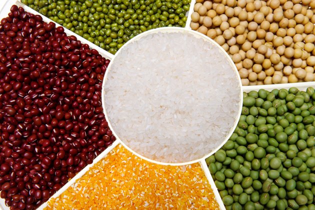 Rice,soybean,mung bean,corn,red bean and green bean