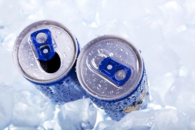 Energy drink top view