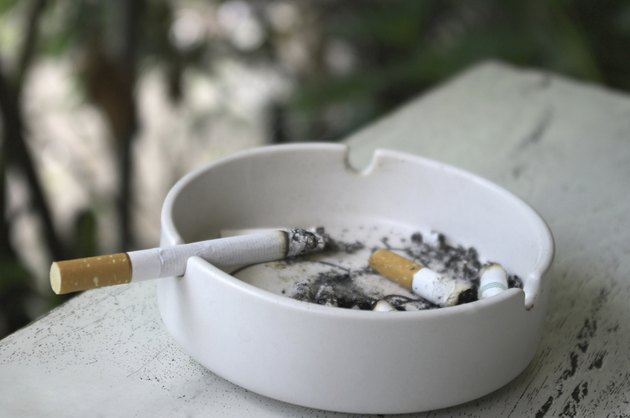 white ashtray