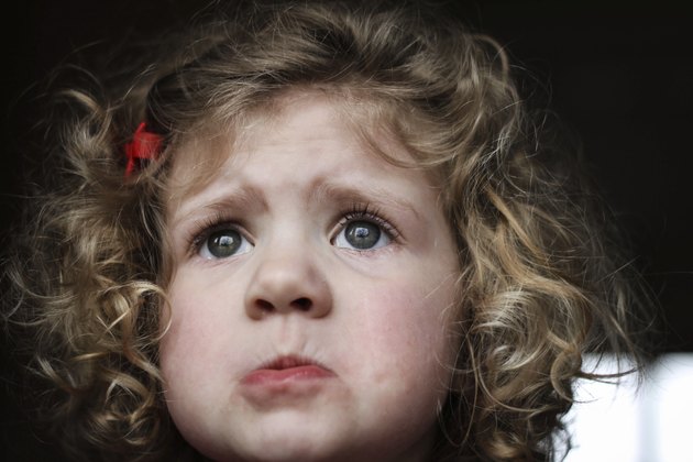 Pouting little girl