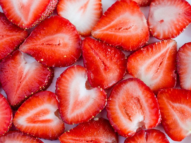 Sliced strawberries