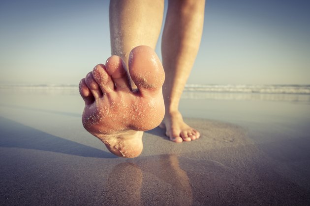 Walking on beach