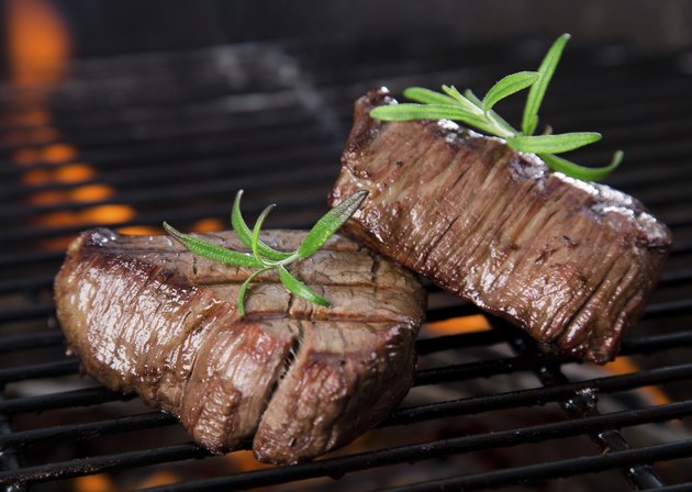 closeup of a steak