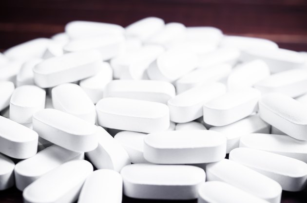 Group of white pills