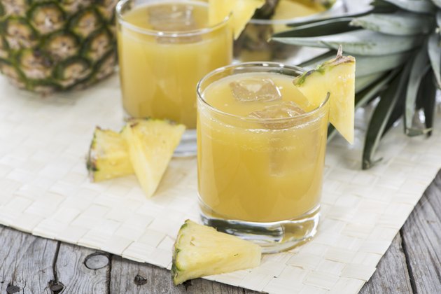 Portion of fresh Pineapple Juice