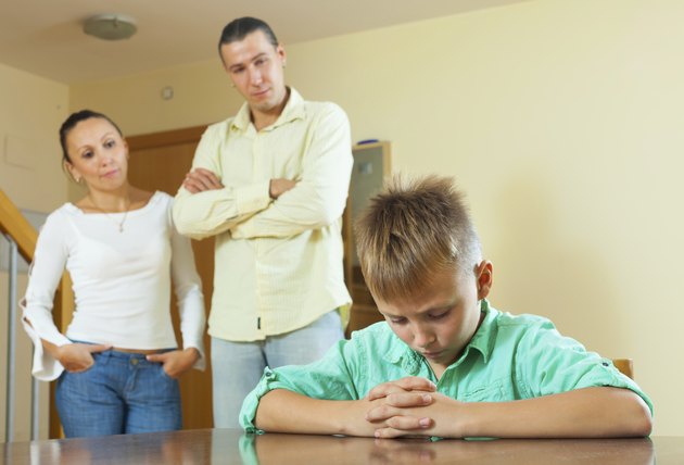 Parents and teenager son having conflict