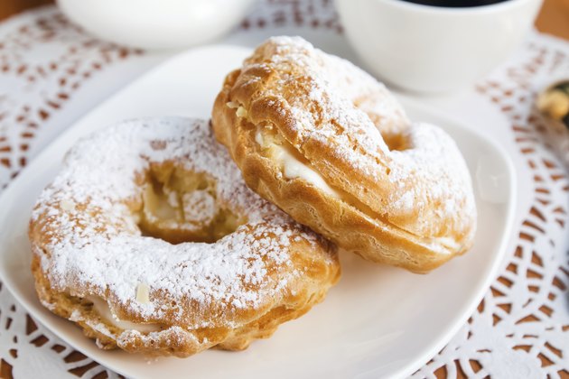 Two cream puffs