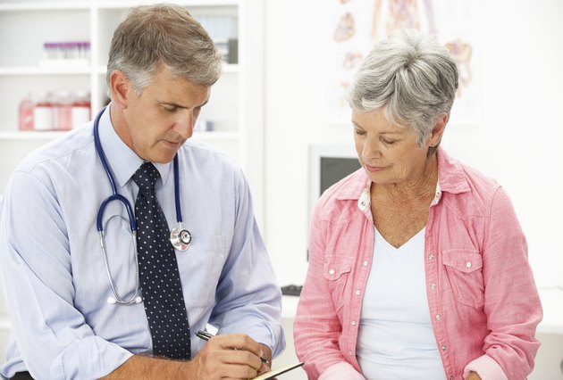 Doctor with female patient