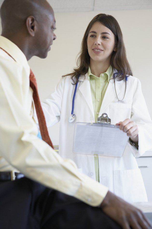 Female doctor examining a patient