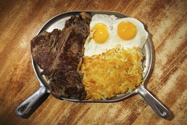 Plate of breakfast food