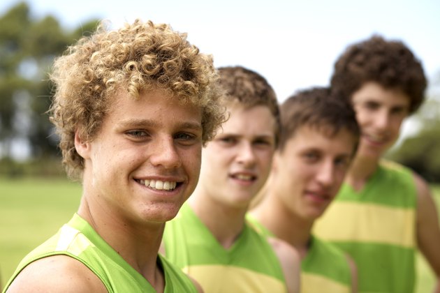 group shot of Australian football players